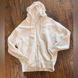 Offline Aerie Cream Ivory Cloud Fleece Oversized Sweatshirt Hoodie Womens XS EUC